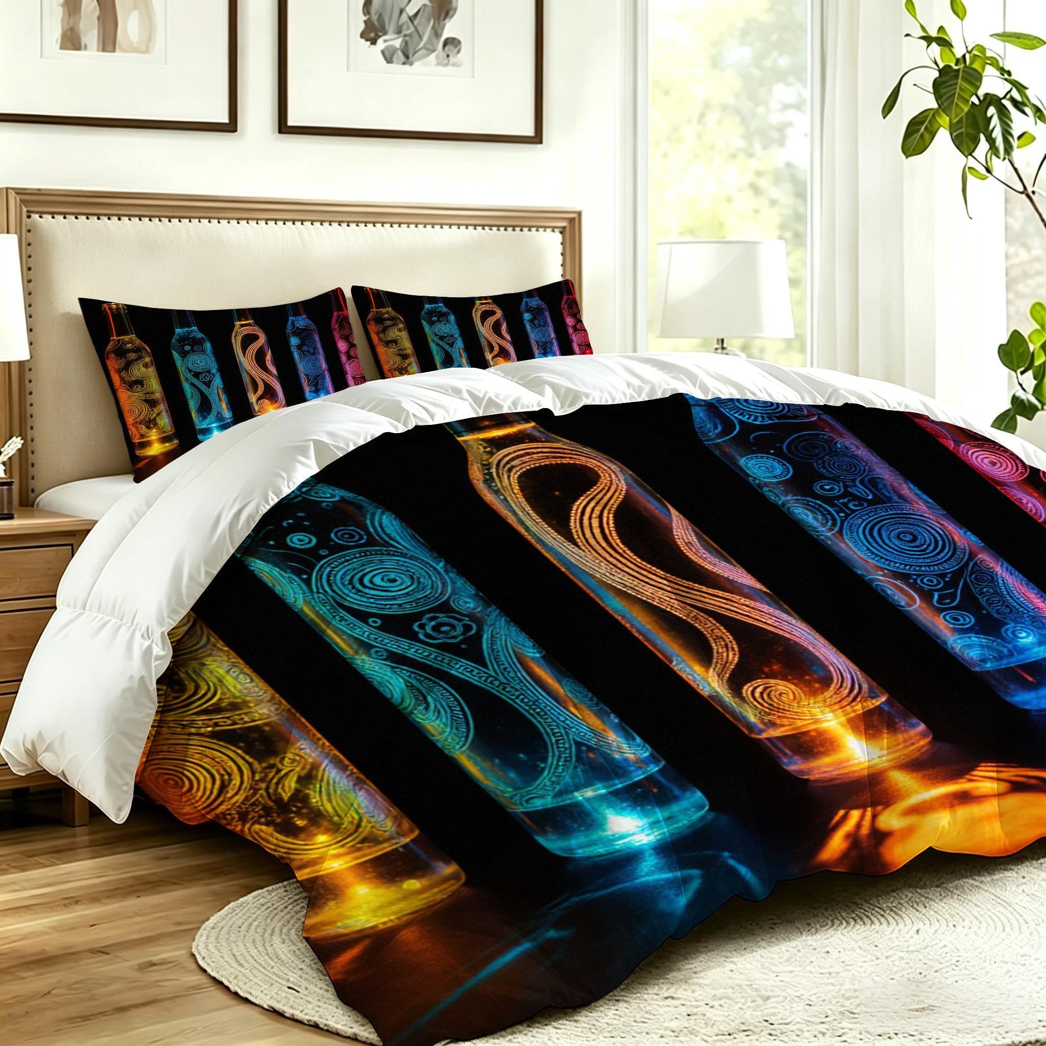 Edredón Cama 90, 150x200 cm, Botella Amarilla, CQ585