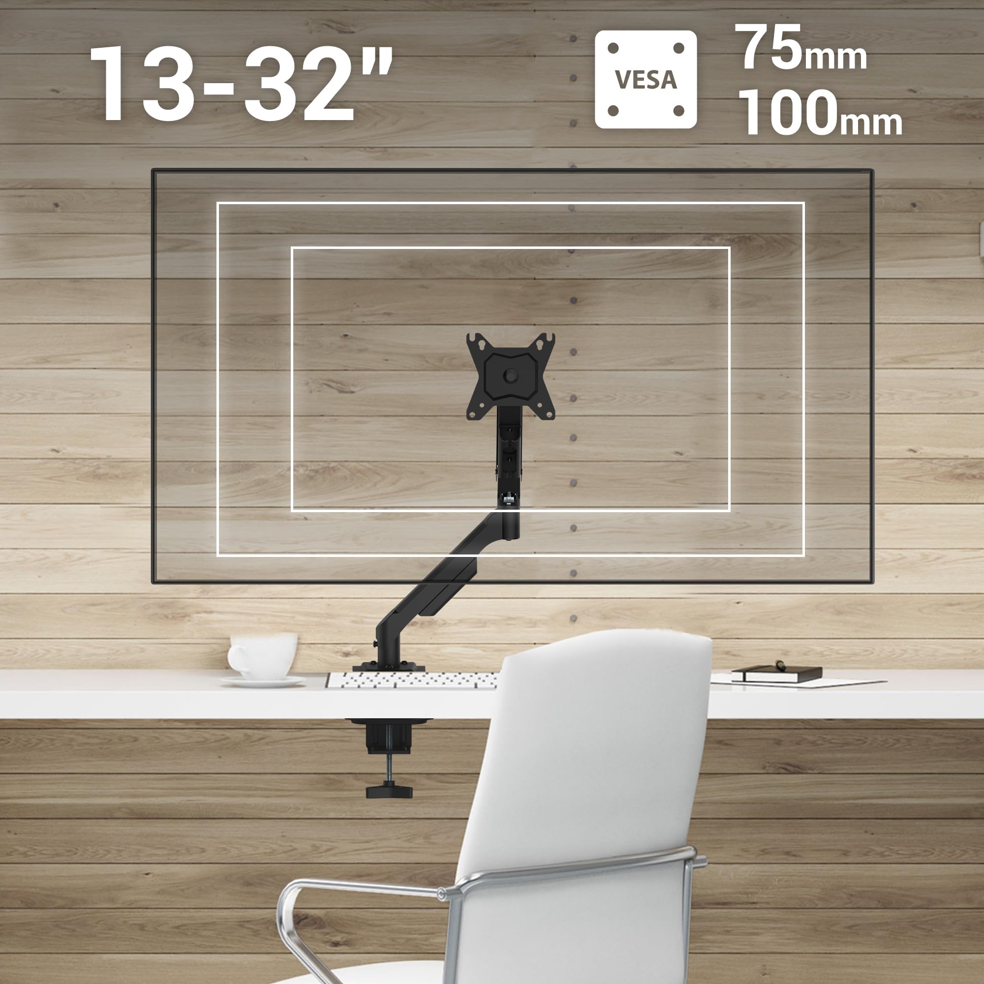 Atlantis P022-E15SBH Support Mural TV pivotant, Bras Mural pour TV de