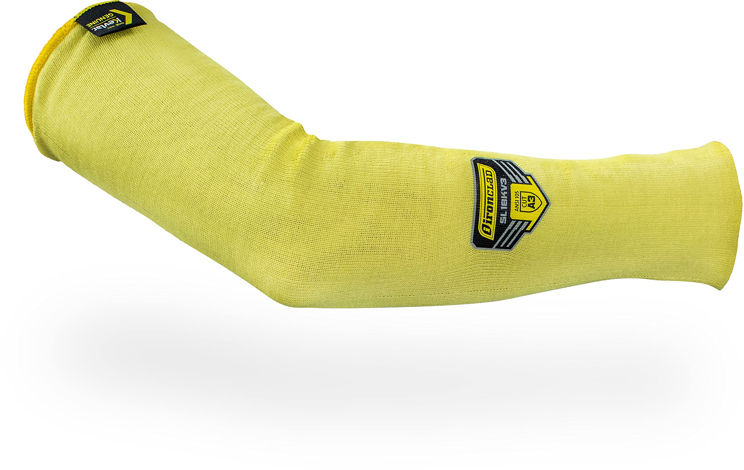 Ironclad Kevlar Heat & Cut-Resistant Arm Protection Sleeve 18” Kevlar Cut A3, SL18KV3-04-L, Sold as 1 Sleeve Only (Not a Pair)