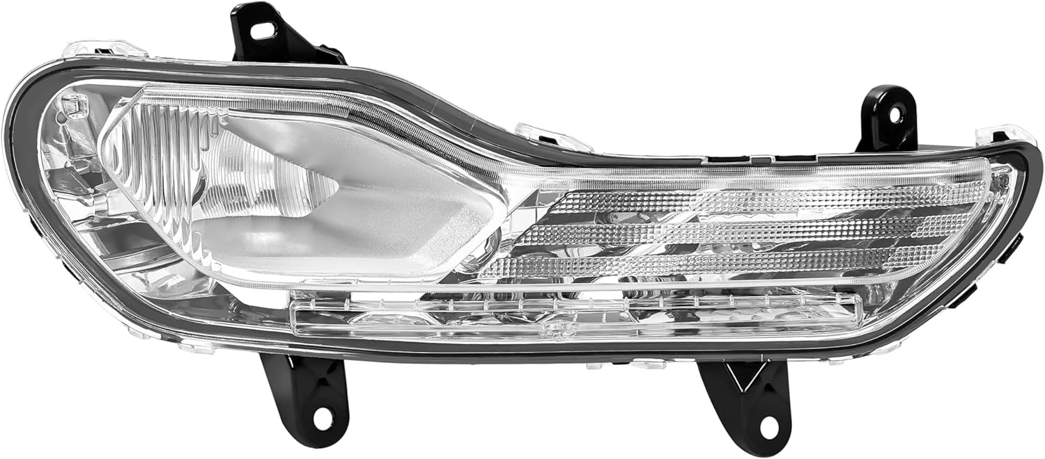 HECASA Fog Light Right Compatible with 2013-2016 Ford Escape/Kuga Replacement for FO2521189 CJ5Z13200C CJ5Z13200CCP Fog Lamp Clear Lens Passenger Side