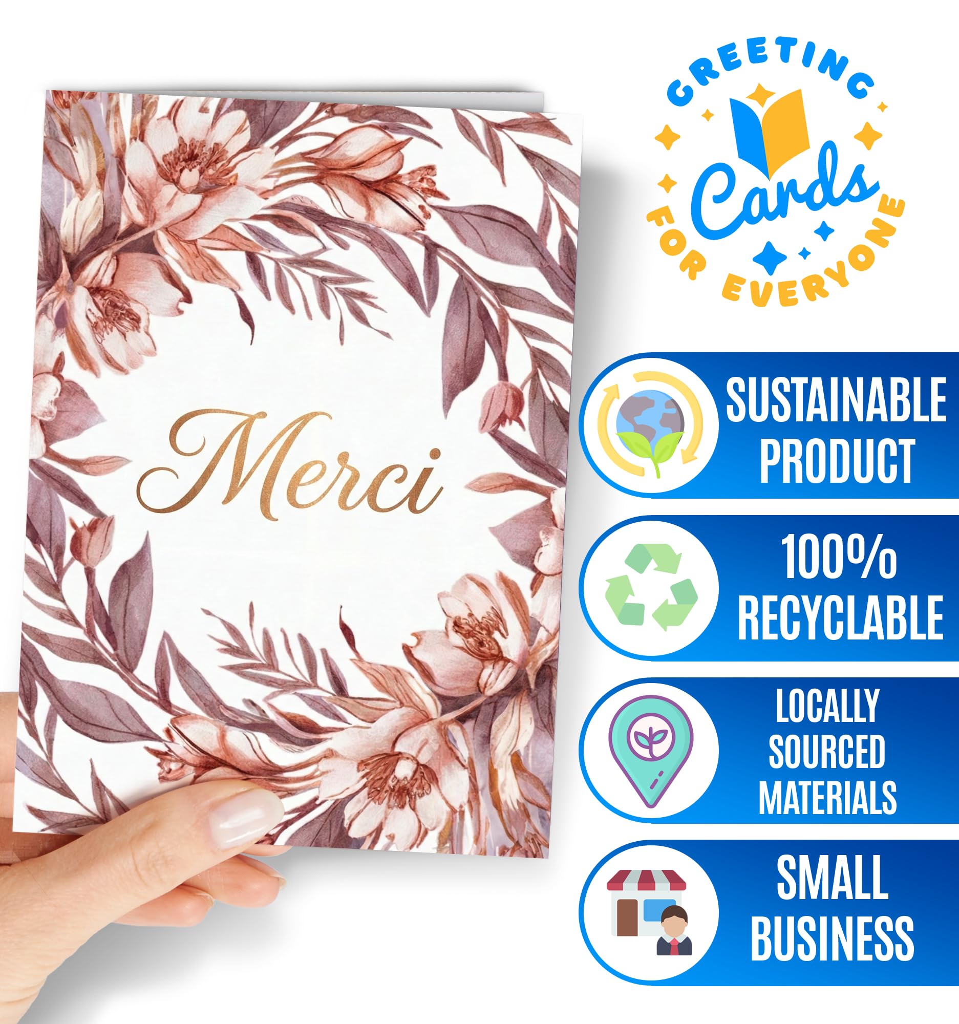 Carte Remerciement Individuelle - Cadeau Merci pour Coach, Maîtresse, Nounou, Infirmières, Médecins - Intérieur Vierge