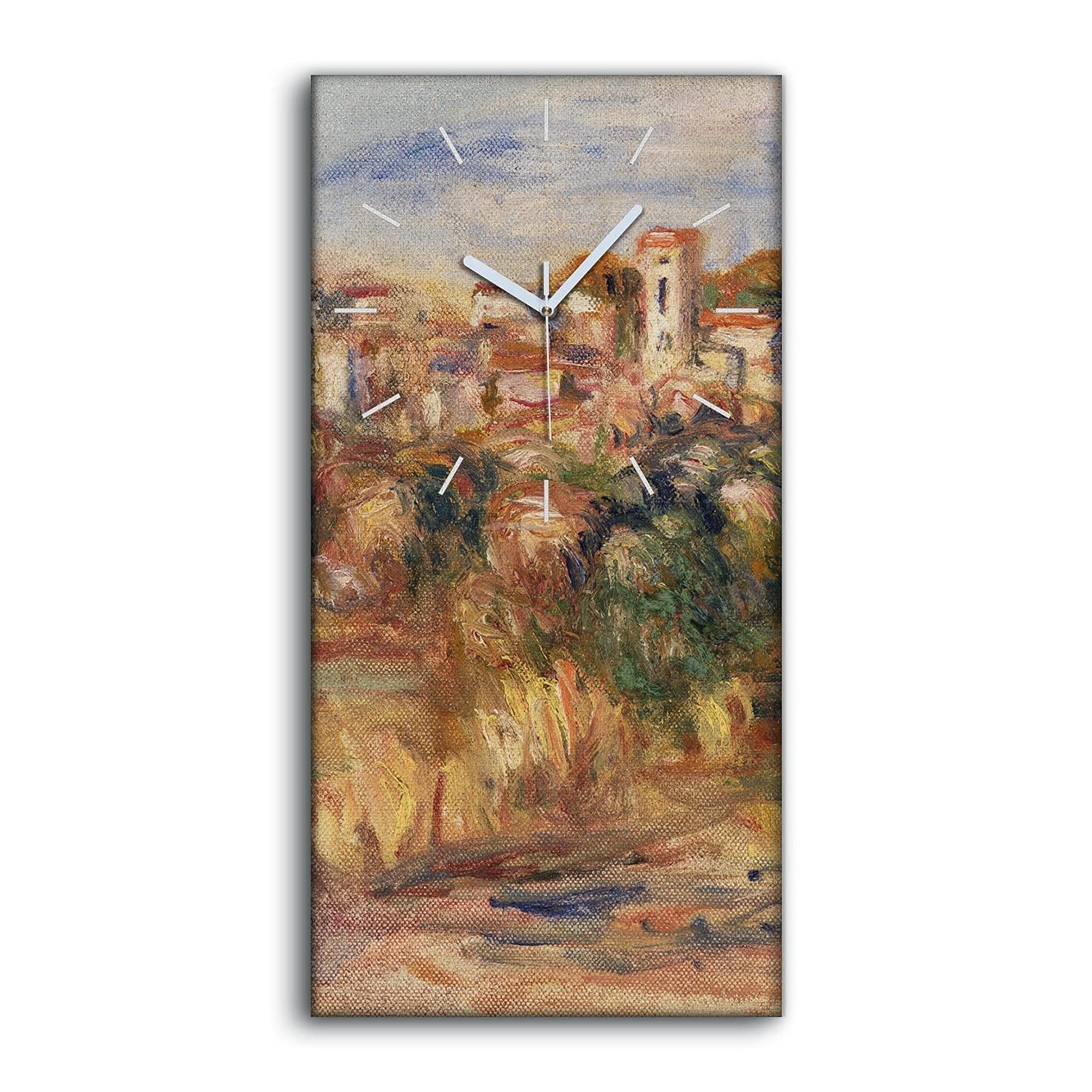 Horloge sans tic tac pour dormir au calme avec image d'art moderne de forêt