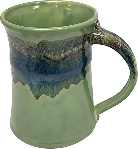 Miniatura 2 de Taza grande con diseño de arcilla en movimiento, verde (Misty Green)