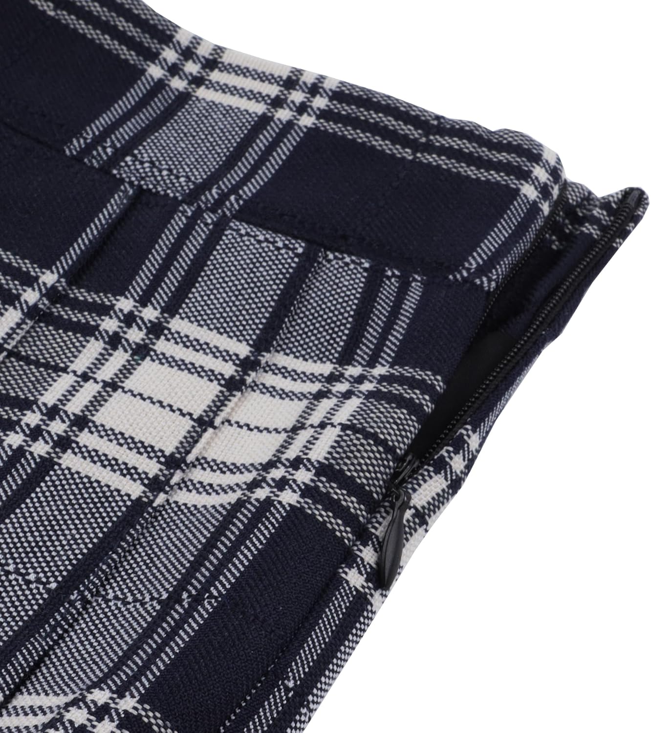 AULKEEP Womens Goth Black Mini Skirt with Belt Punk High Waist Plaid Skirts for Women for Streetwear - Image 4