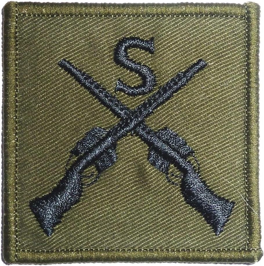 BRITISH ARMY SNIPER PATCH Olive sew on military cloth badge elite forces soldier guns