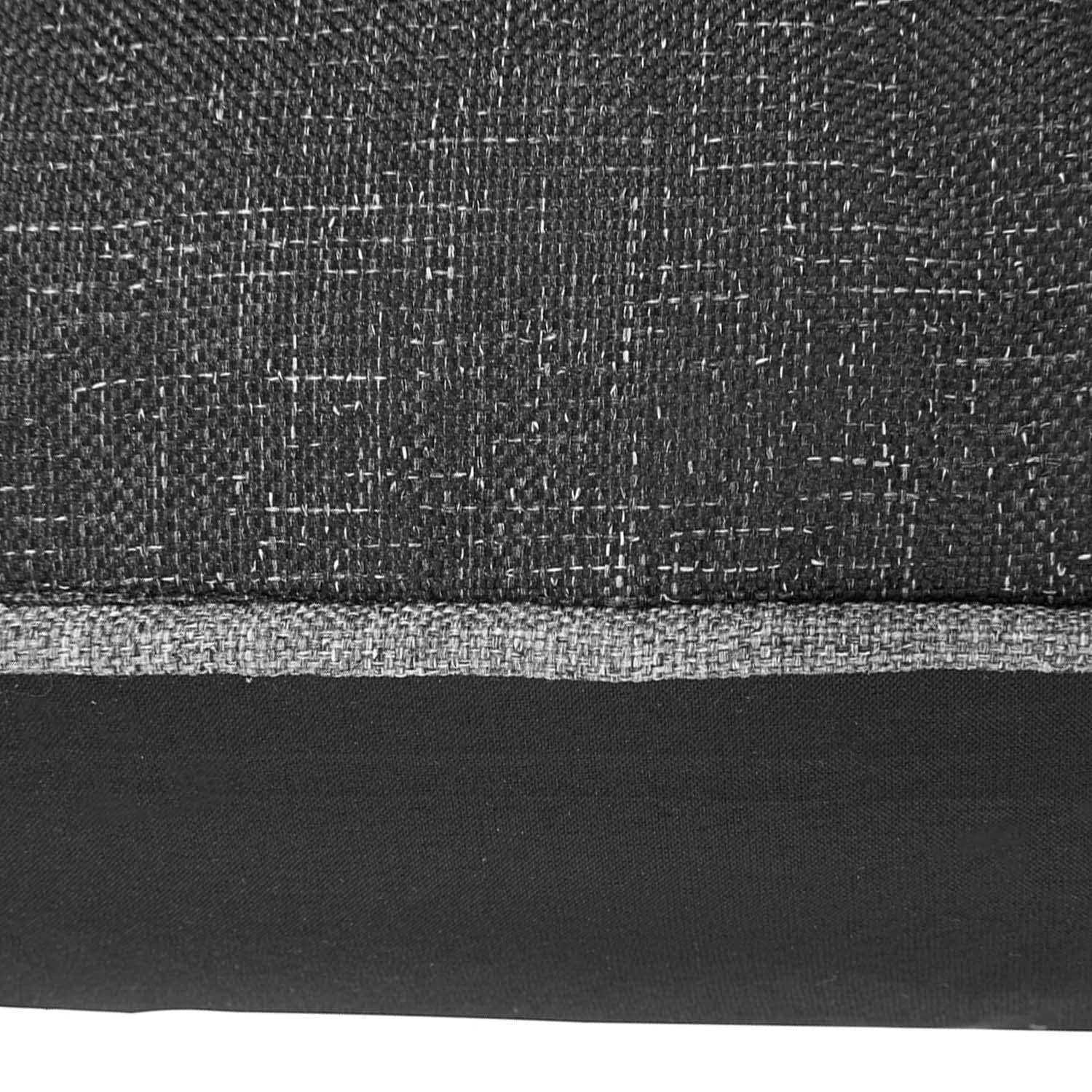 SuperKissen24. Set di 4 Cuscini per Sdraio 48x48x48 cm da Esterno ed Interno Resistente e Comodo per Sedie Reclinabili, Spiaggine e Poltrone da Giardino - Lino Nero