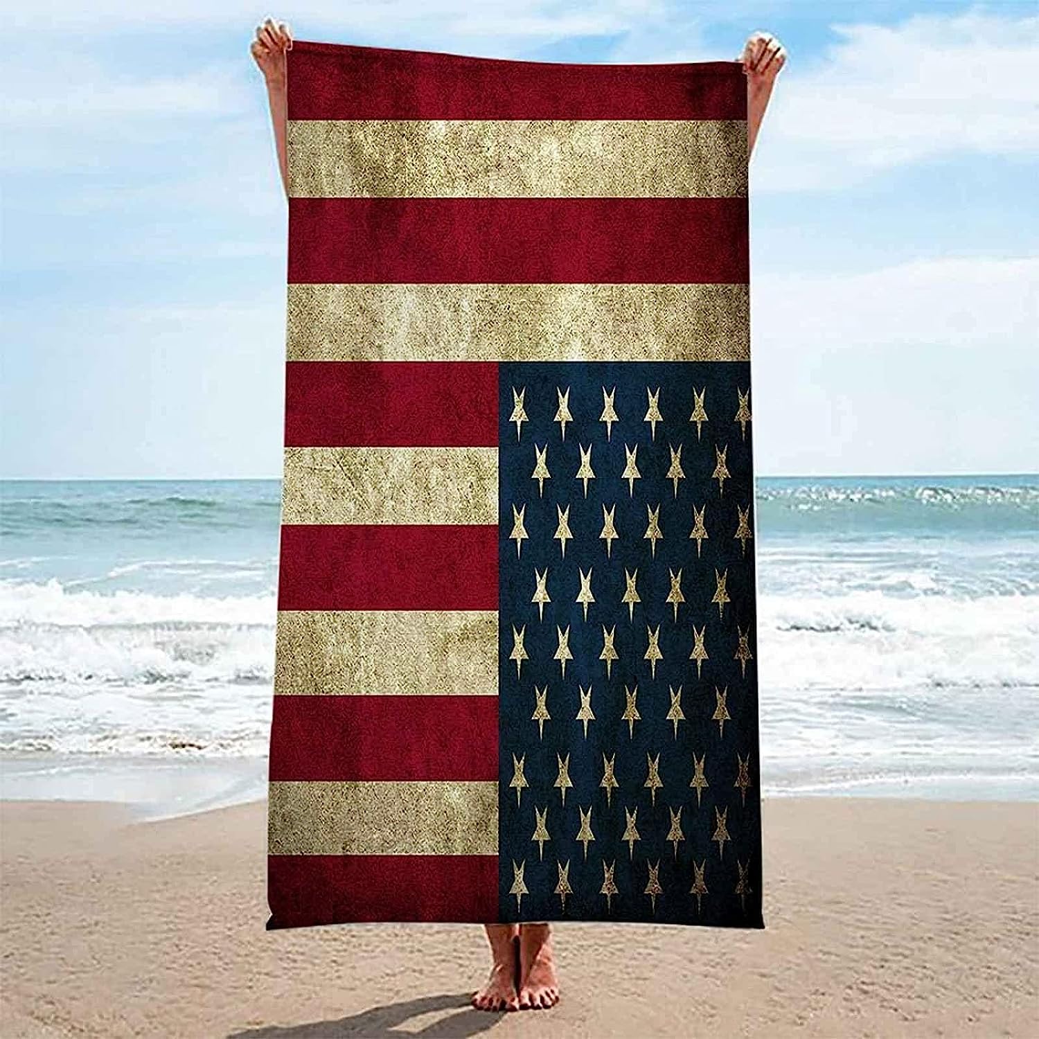 Strandtücher, Strandtuch 3D Retro-Banner Kinder Schnell Trocknend Badetuch Ultra Microfaser Badehandtuch Schwimmen Duschtuch Camping Handtuch Schnell Trocknend Badetuch Für Kinder 200-9L1F/J5L1-1N9C