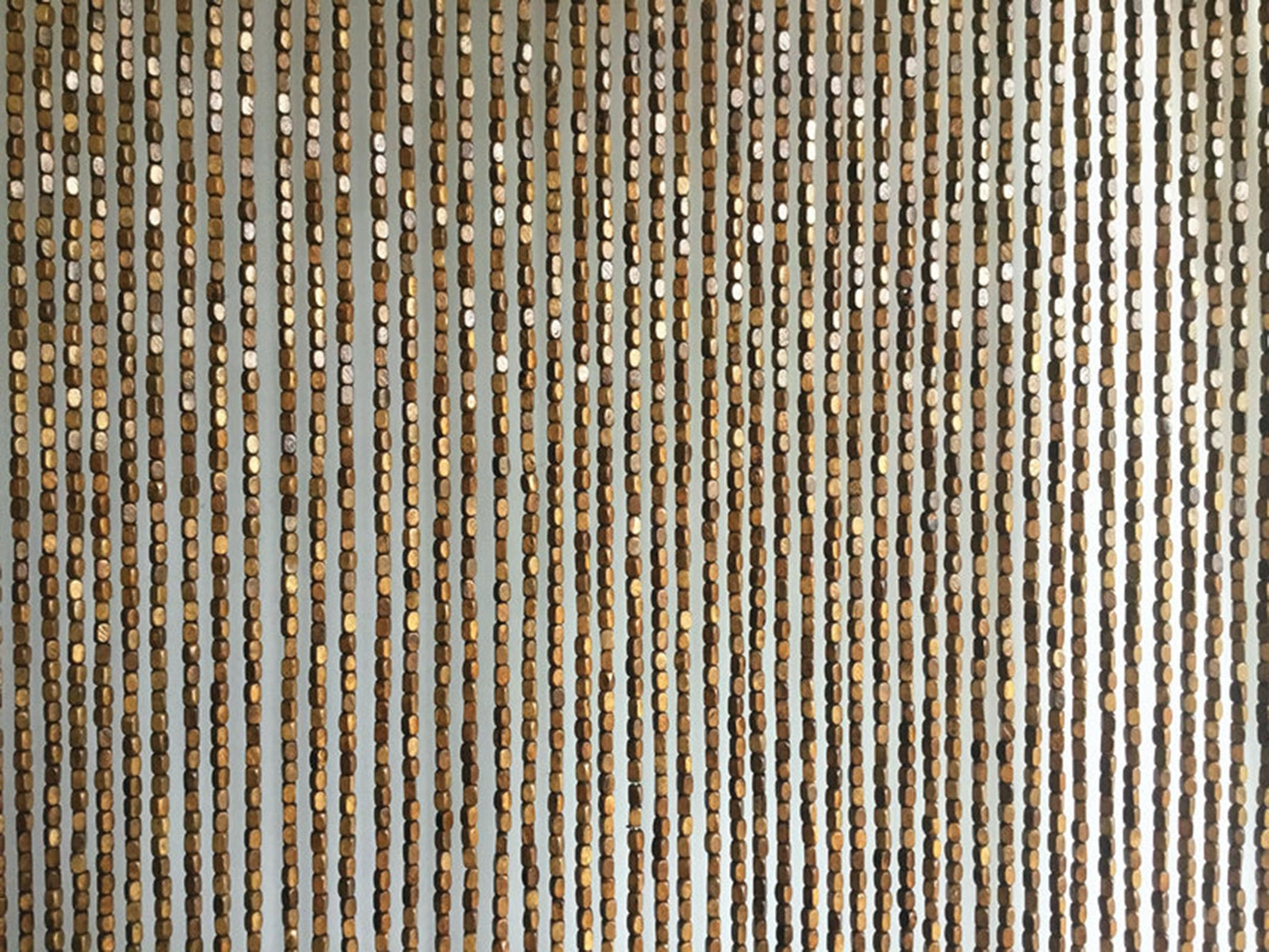 Rideau de Porte en Perles de Bambou pour Entrée,Rideaux de Porte pour Extérieur Intérieur Deco,Convient comme Moustiquaire pour Chambres,Salon,Balcons,Restaurant (121 brins 120cm x 90cm)