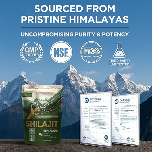 Miniatura 5 de Paquete de 3 gomitas Shilajit puras de sabor para hombres y mujeres, potenciador de energía, 3000 mg Shilajit de grado platino sin OMG  Ashwagandha