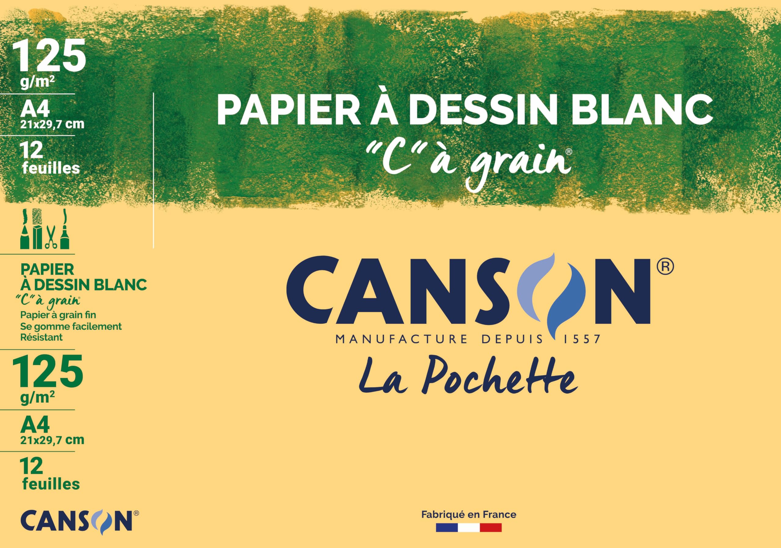 Canson C à Grain Zeichentasche 12 Blatt) 21 x 29 cm 125 g