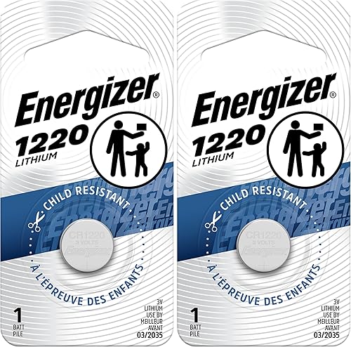 Energizer Baterías 1220, paquete de baterías de litio de 3 V, paquete de 2
