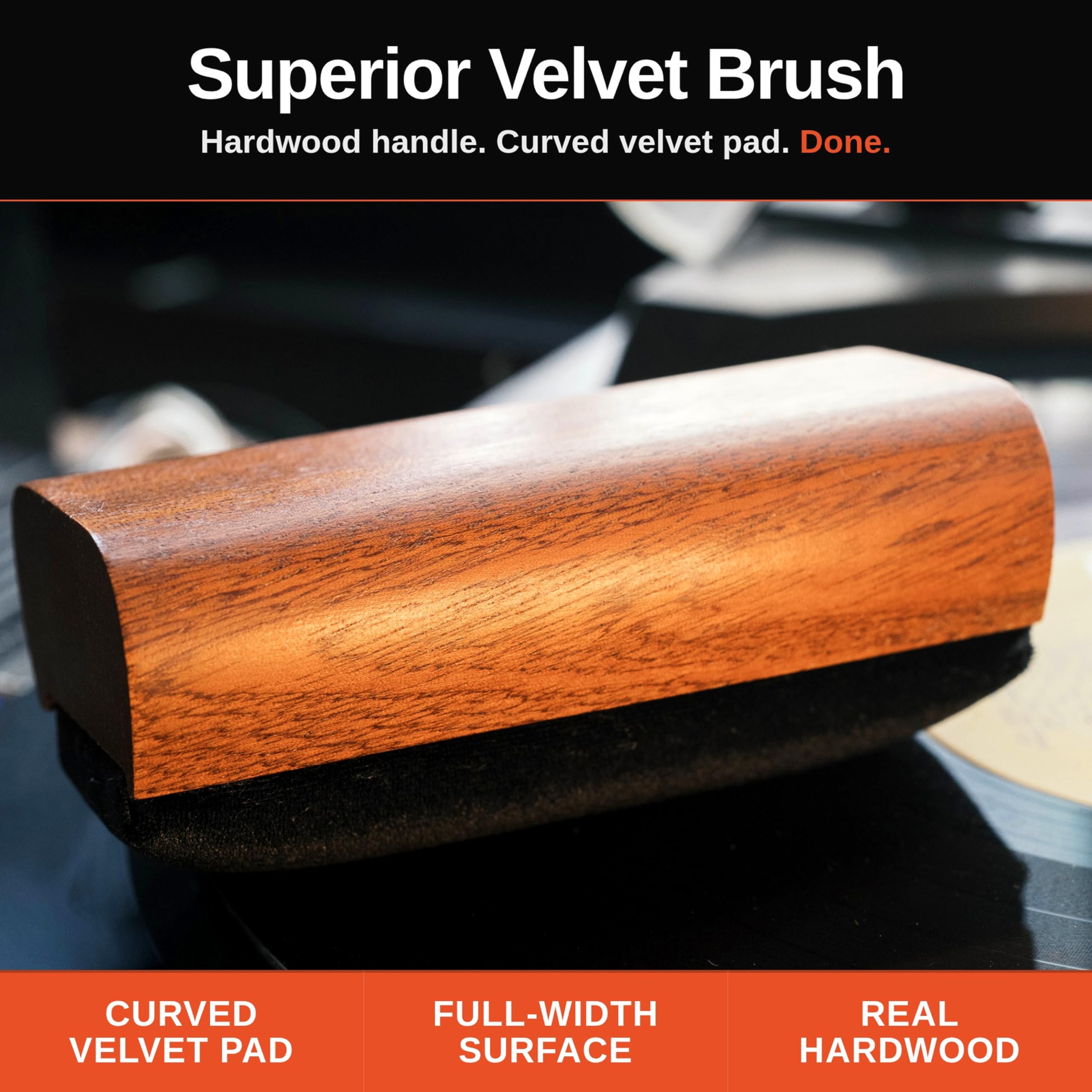 Vinyl Buddy ECHO - Kit per la pulizia dei dischi, 5 pezzi, spazzola in velluto, soluzione per la pulizia dello stilo in microfibra, custodia