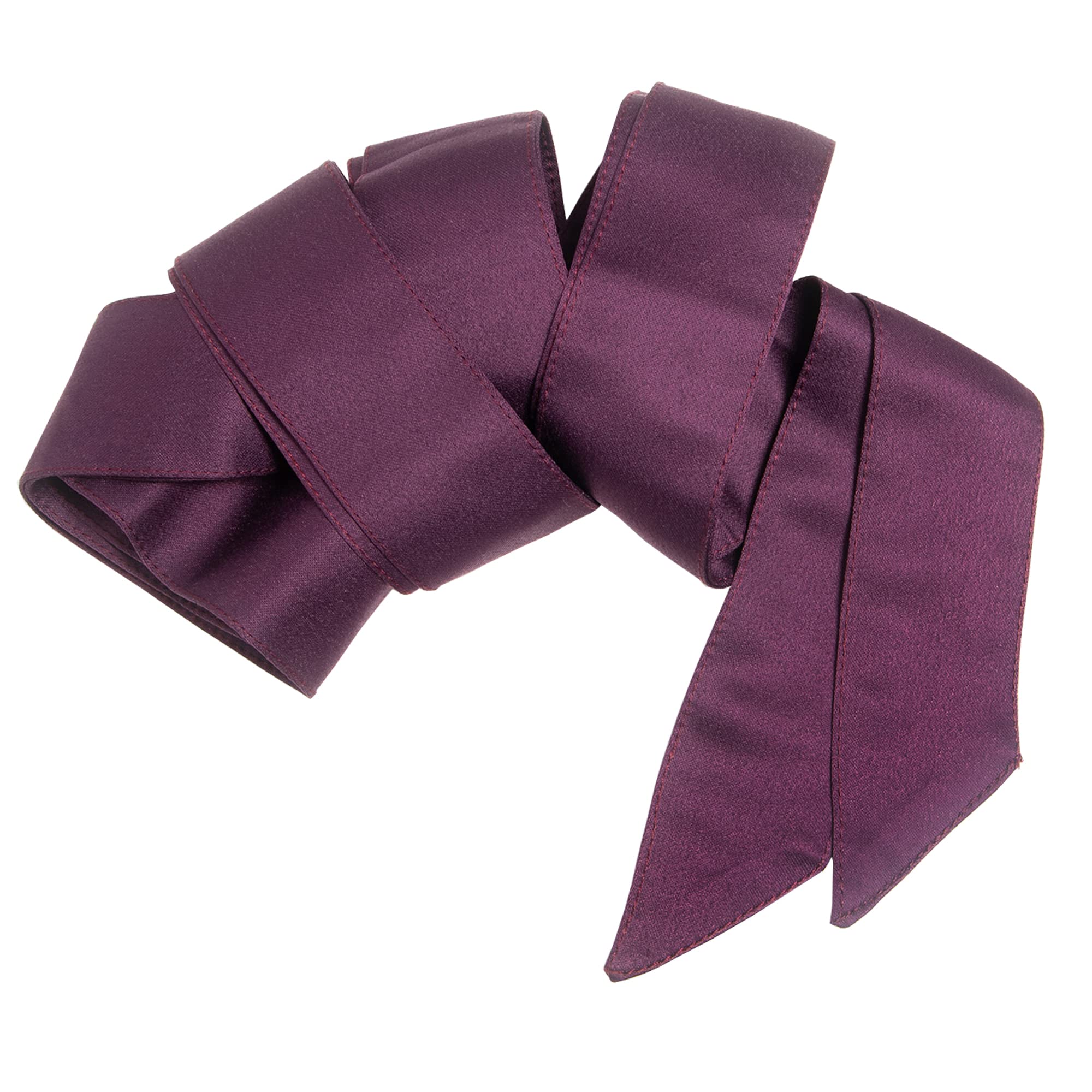 Womens Sash Belt Ladies Satin Sash Tie Ribbon Bow Accessory for Bridesmaids Bridal Wedding Prom Evening Occasion Berry S-M