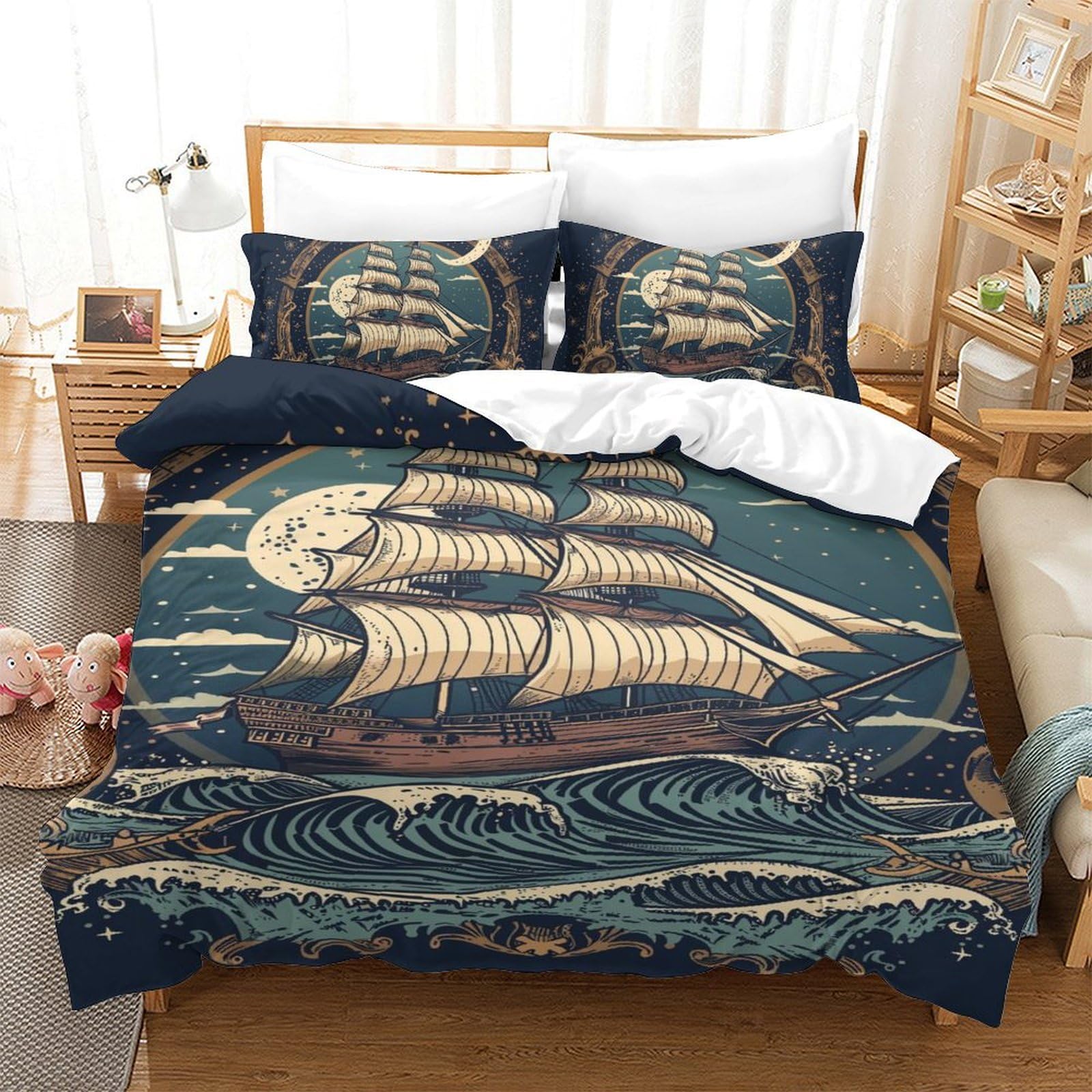 Parure de lit voile en microfibre 3D respirante et douce