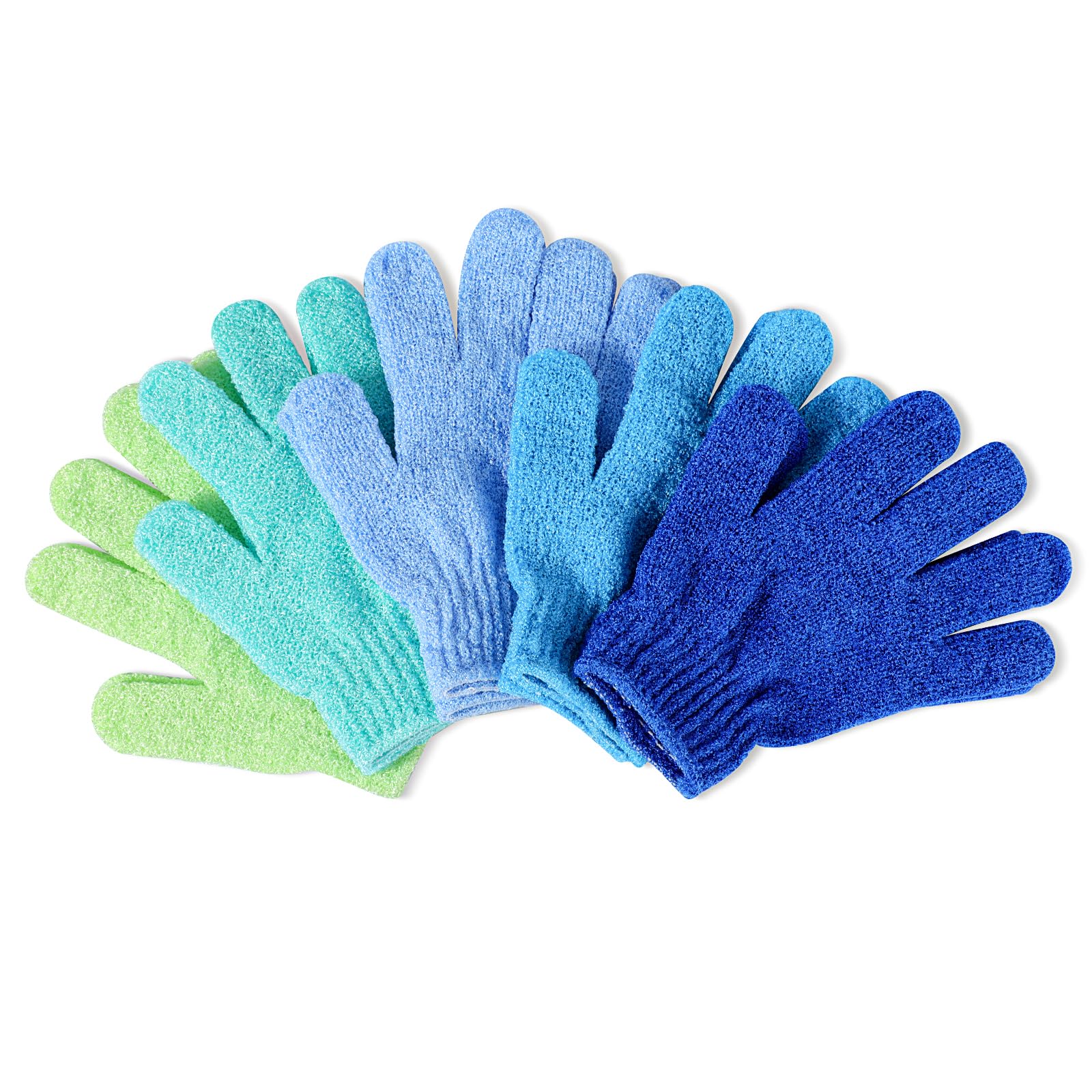 PHOGARY Guante Exfoliante Corporal, 10 Guantes de Ducha Exfoliantes para Mujeres, Exfoliating Glove Removedor de Piel Muerta para el Cuerpo, Manoplas Baño Premium para una Exfoliación Efectiva
