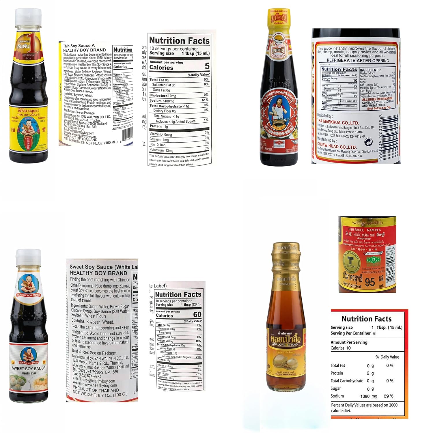 Thai Food Cooking Sauce Kit (Essential Set, Small-size Bottle)