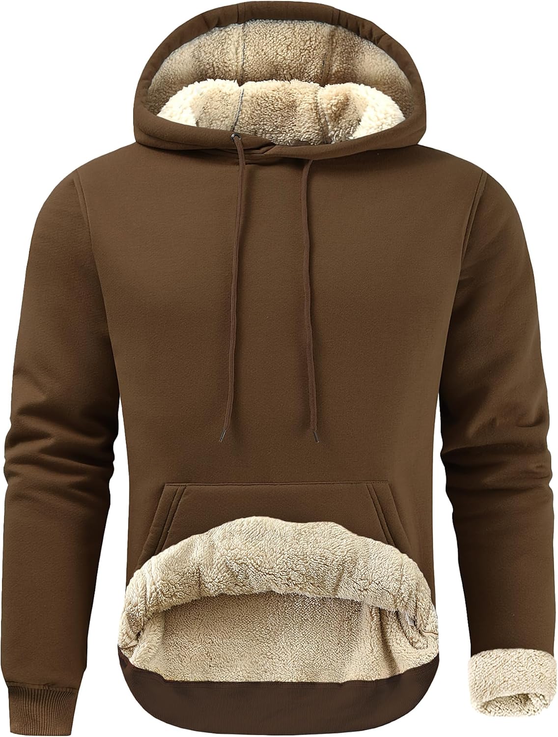 Gesean Men's Cotton Fleece Pullover Hoodie Long Sleeve Hooded Sweatshirt with Kangaroo Pocket