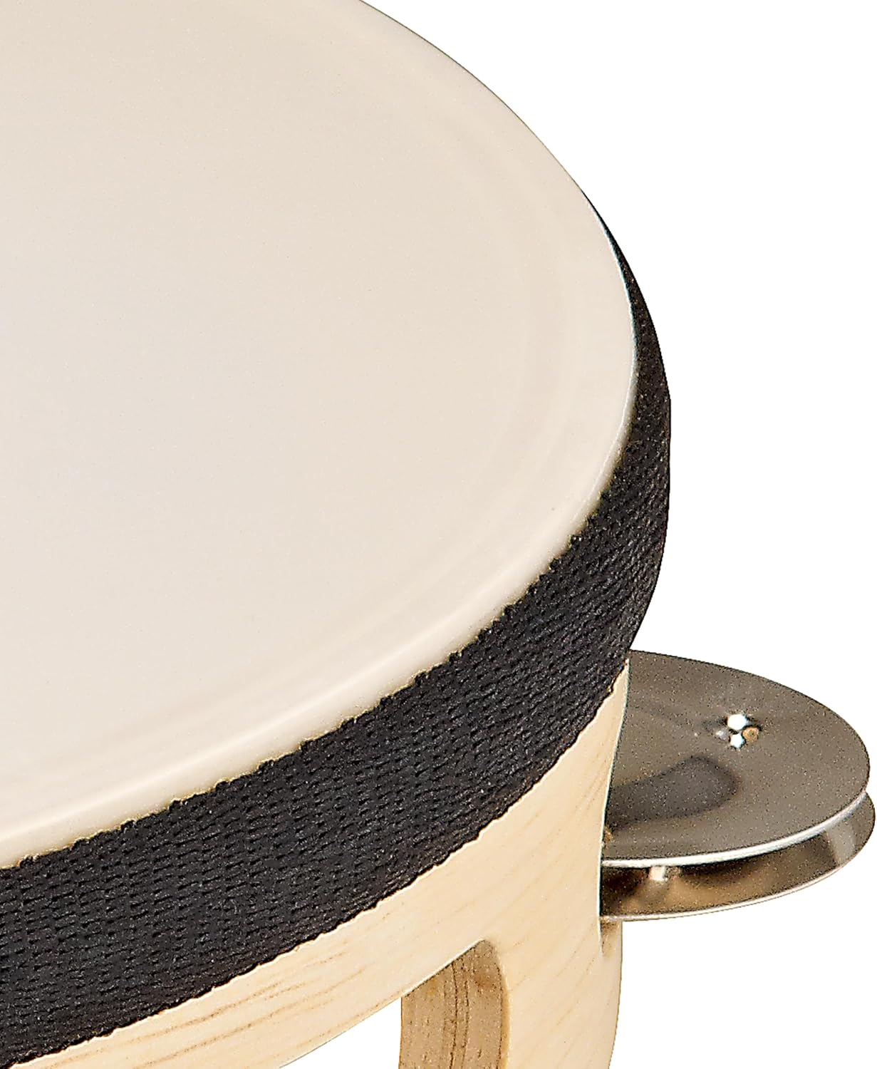 Meinl NINO Headed Wood Tambourine 1 Row Natural