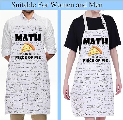 Miniatura 5 de BNQL Delantal de matemáticas, regalos de matemáticas para amantes de las matemáticas, regalos para profesores de matemáticas, delantal de