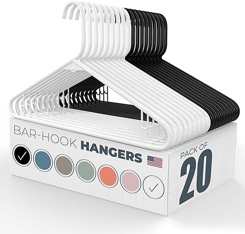 Miniatura 82 de Perchas de plástico fuertes hechas en Estados Unidos a granel, 20, 30, 50, 100 unidades, disponibles, para ropa de lavandería, perchas de plástico