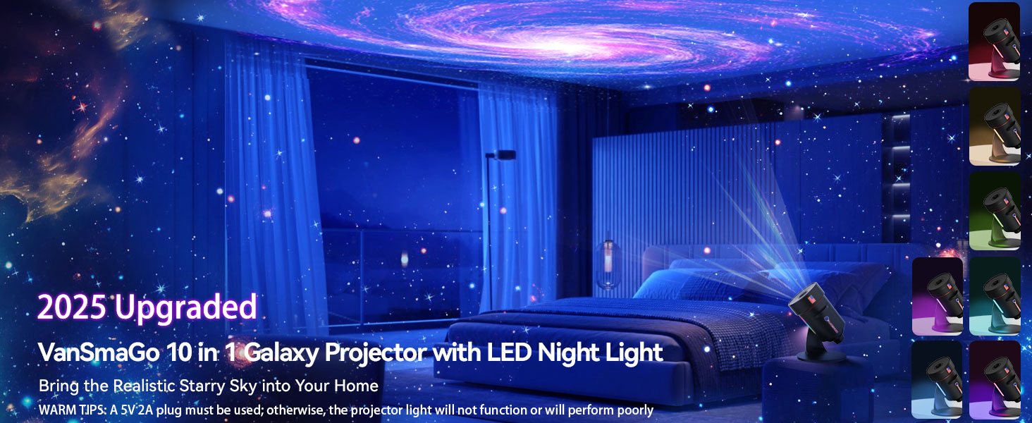 2025 Upgraded Star Projector, Planetarium Galaxy Ceiling Projector