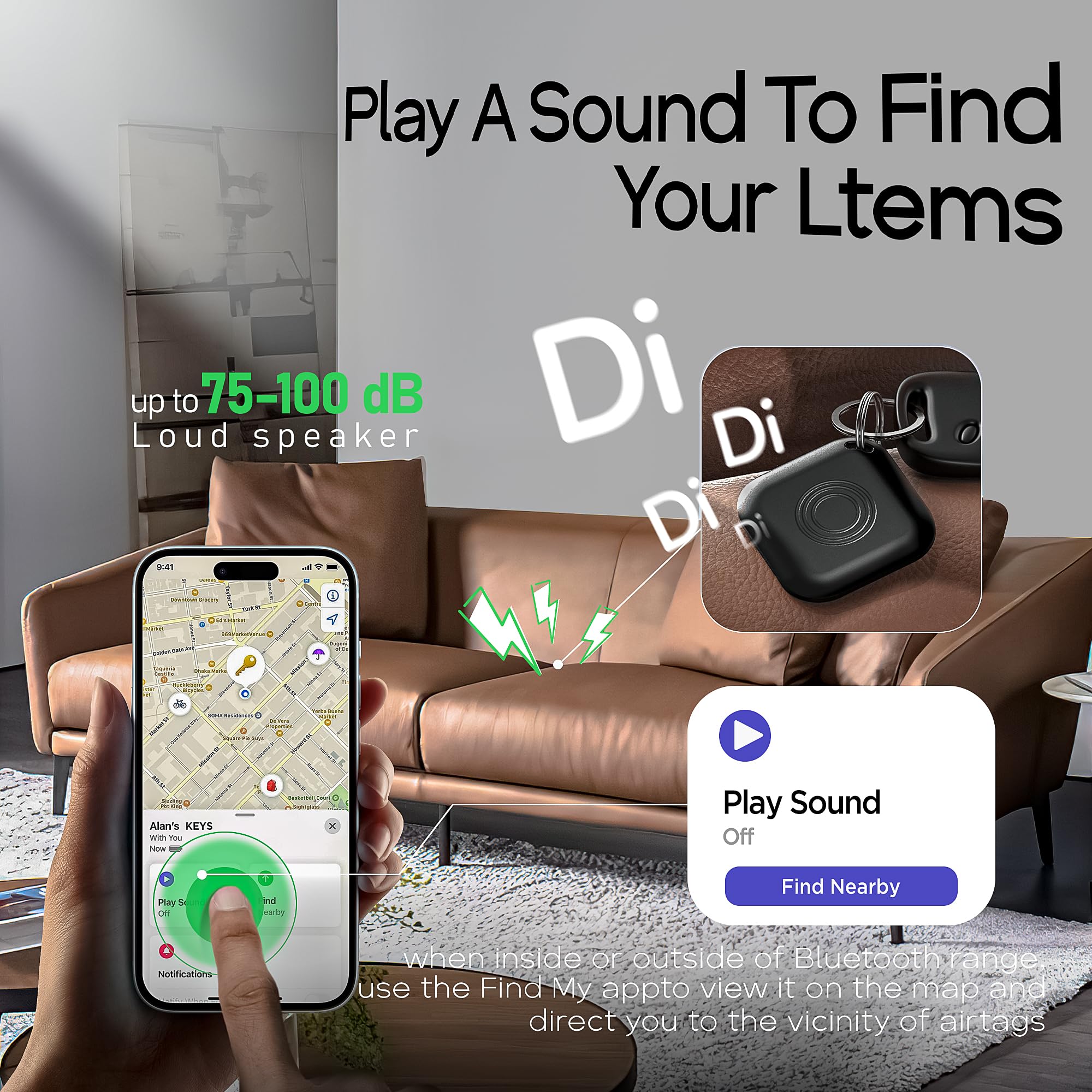 Air Tags-4 Pack Airtag Luggage Tracker Work with Apple Find My (iOS 14.6 Above Only), Key Finder and Item Locator Smart Tag for Backpack, Suitcases, Pet, Wallet.etc.