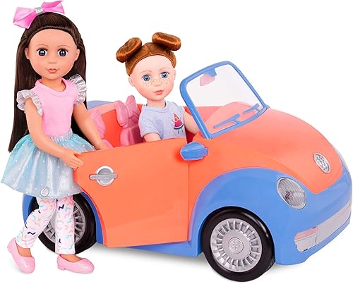 Glitter Girls - Auto convertible para muñecas de 14 pulgadas - Juguetes, ropa y accesorios para niñas de 3 años en adelante, azul, naranja, rosa