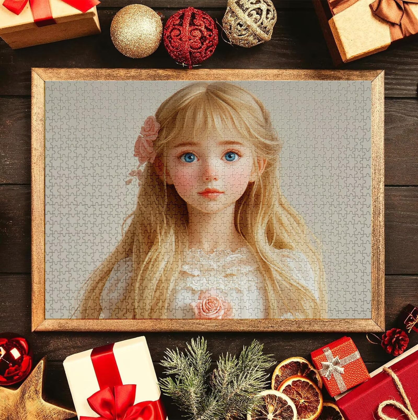 Puzzle Personalizado con Foto, Personalizada Rompecabezas Personalizado Diseña tu Logo Foto o Texto, Personalizado Navidad Halloween San Valentín Parejas Niños Familia Amigos h-2093