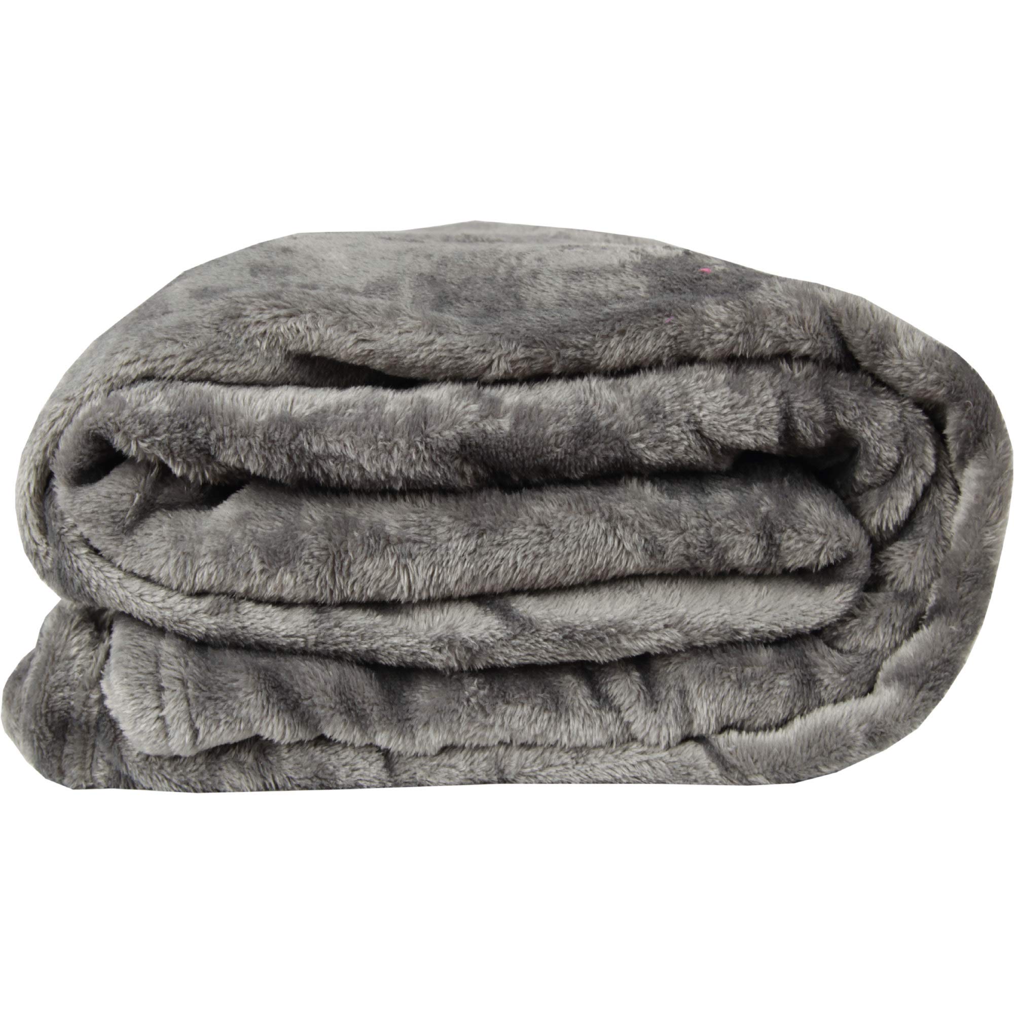 Kuscheldecke im 2er Pack Wohndecke - extra weich - hochwertige Microfaser Flauschdecke, 210 x 280 cm - Anthrazit