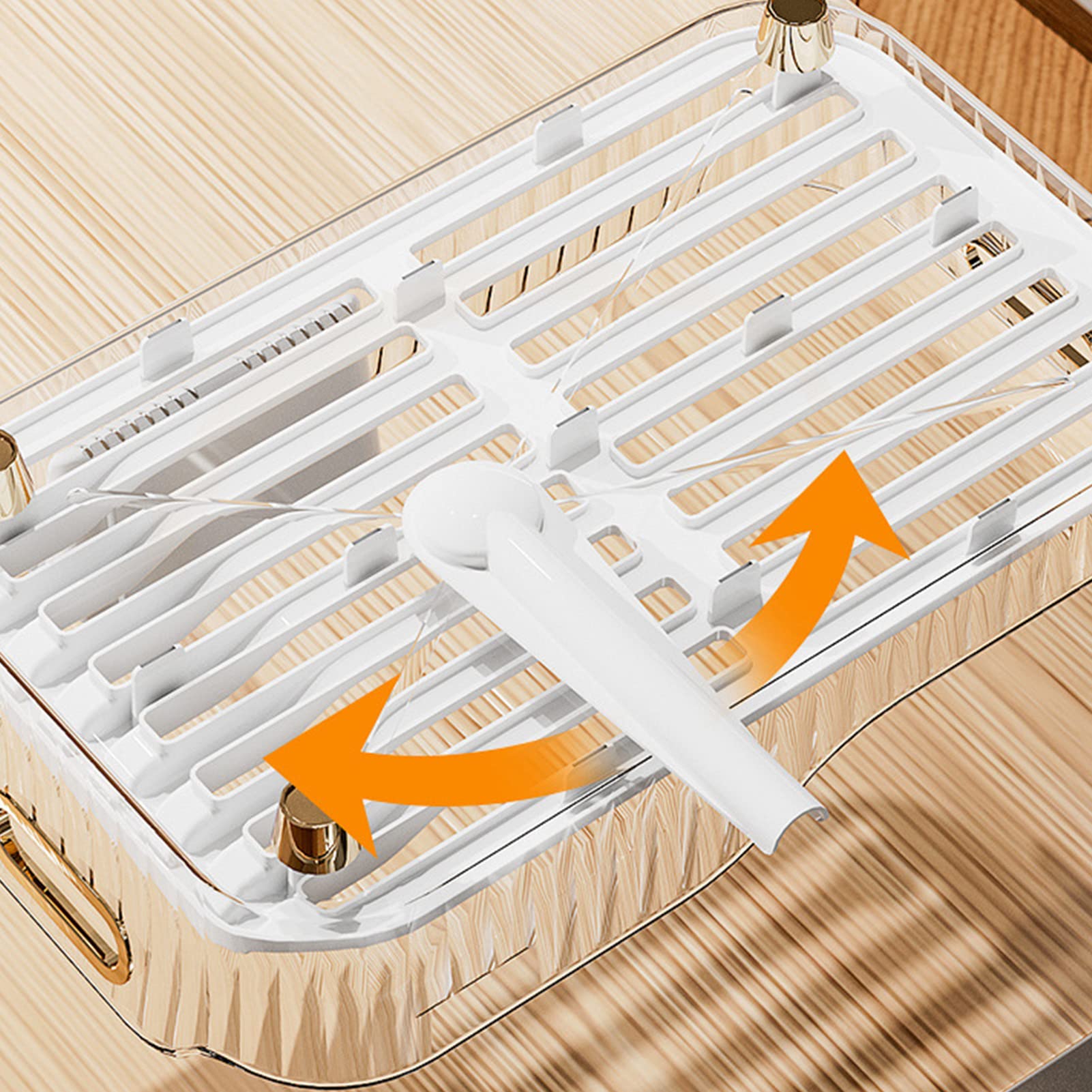 Escurridor de platos blanco transparente para encimera de cocina, escurridor de platos compacto con soporte para cubiertos, organizador de fregadero que ahorra espacio para un secado eficiente y fácil