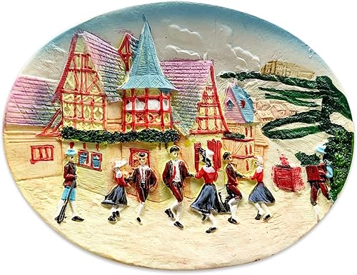 Imán para nevera de recuerdo alemán Oktoberfest Dancers