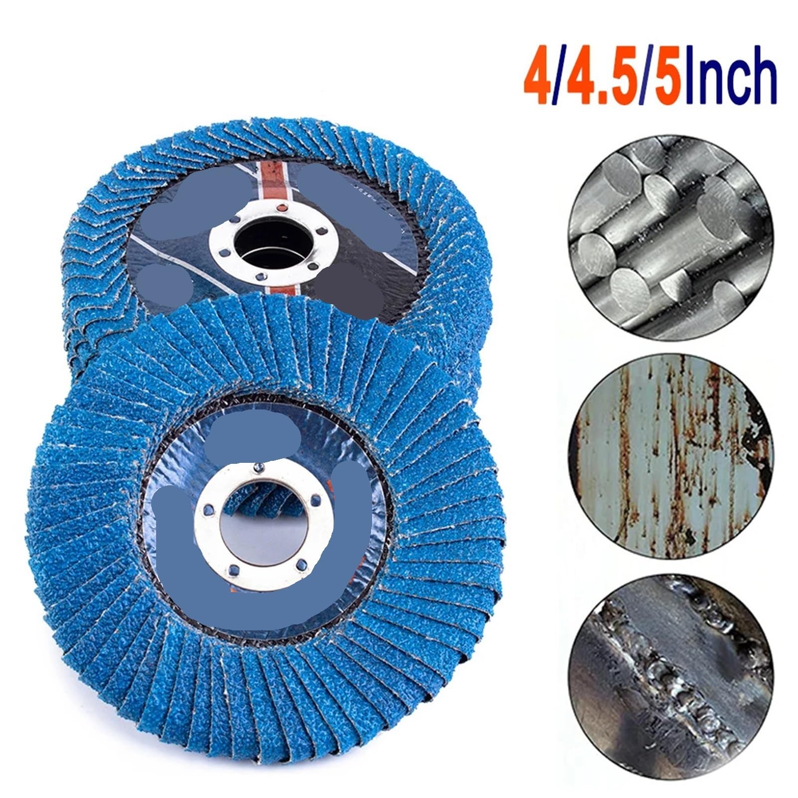 Discos de láminas de grano 60 de 100/115/125 mm | Muelas abrasivas for lijado abrasivo(125mm,10Pcs)