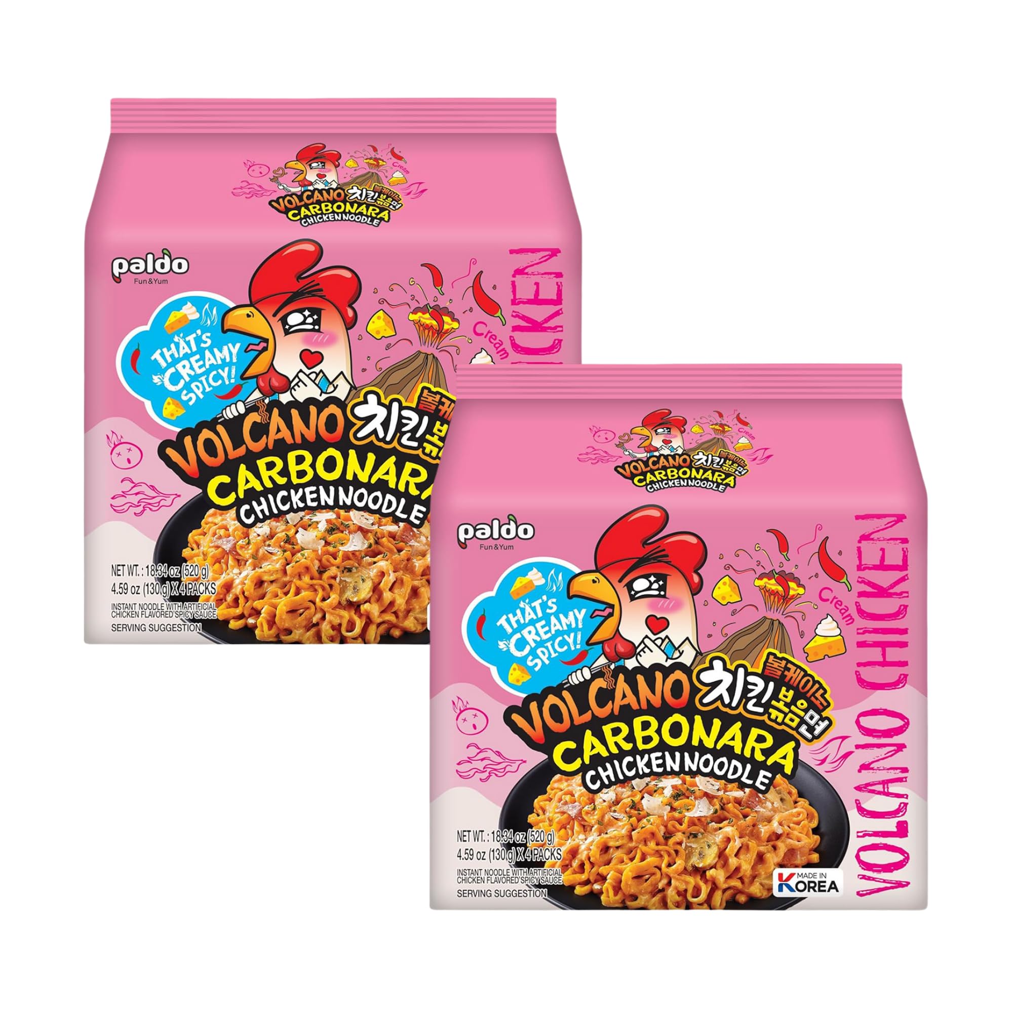 Amazon.com: PALDO FUN & YUM Volcano Carbonara Creamy Spicy Chicken
