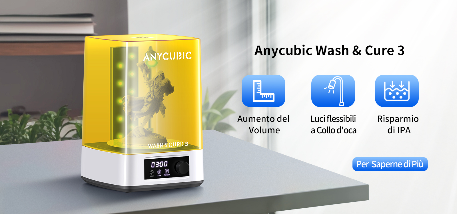 Anycubic Wash & Cure 3 Per LCD Resina Stampante 3D - Foto 9