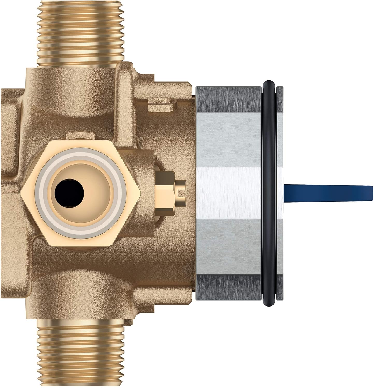GrohSafe 3.0 Pressure Balance Valve Rough with Flush Plug with CPVC Outlets with Service Stops, Unfinished