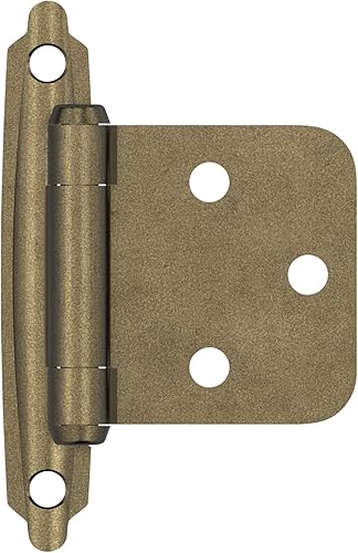 Amerock Bisagra cierre automático montaje Variable revestimiento Bisagra Set, 2 paquetes, BP3429BB