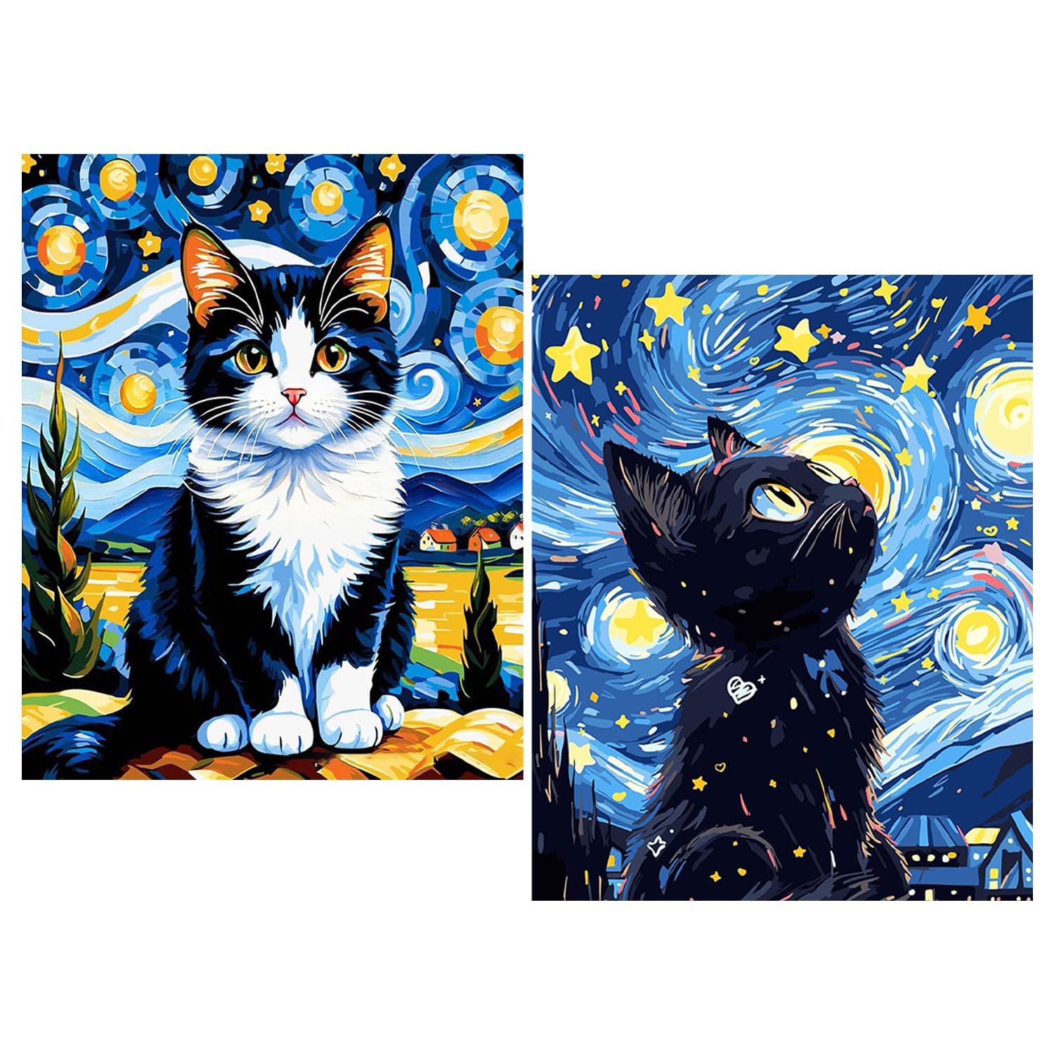 EOWVISN 2 Sets Of Animal Decorative Paintings, Painting Templates, Painting Diy Materials, Home Decoration Production, Children'S Paintings.
