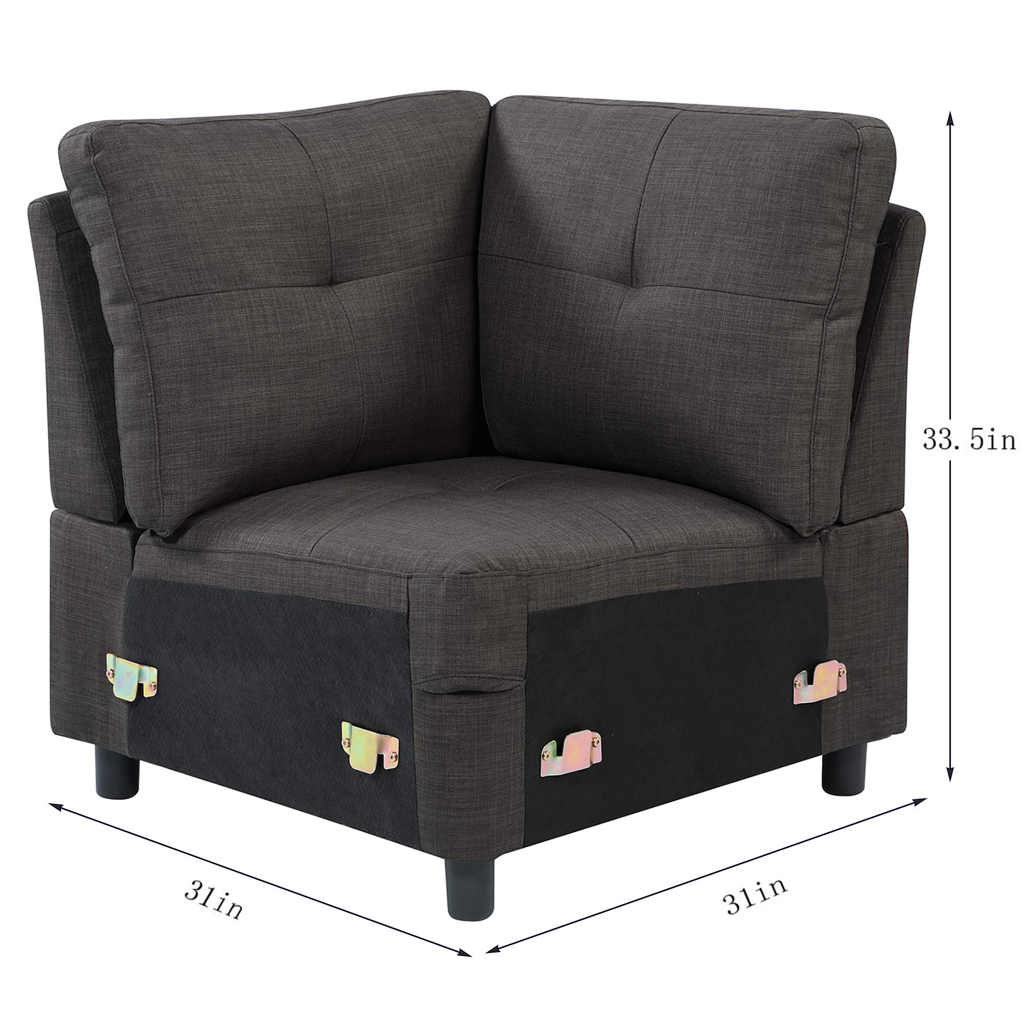 DAZONE Modular Sectional Sofa Assemble 7Piece Modular Sectional Sofas