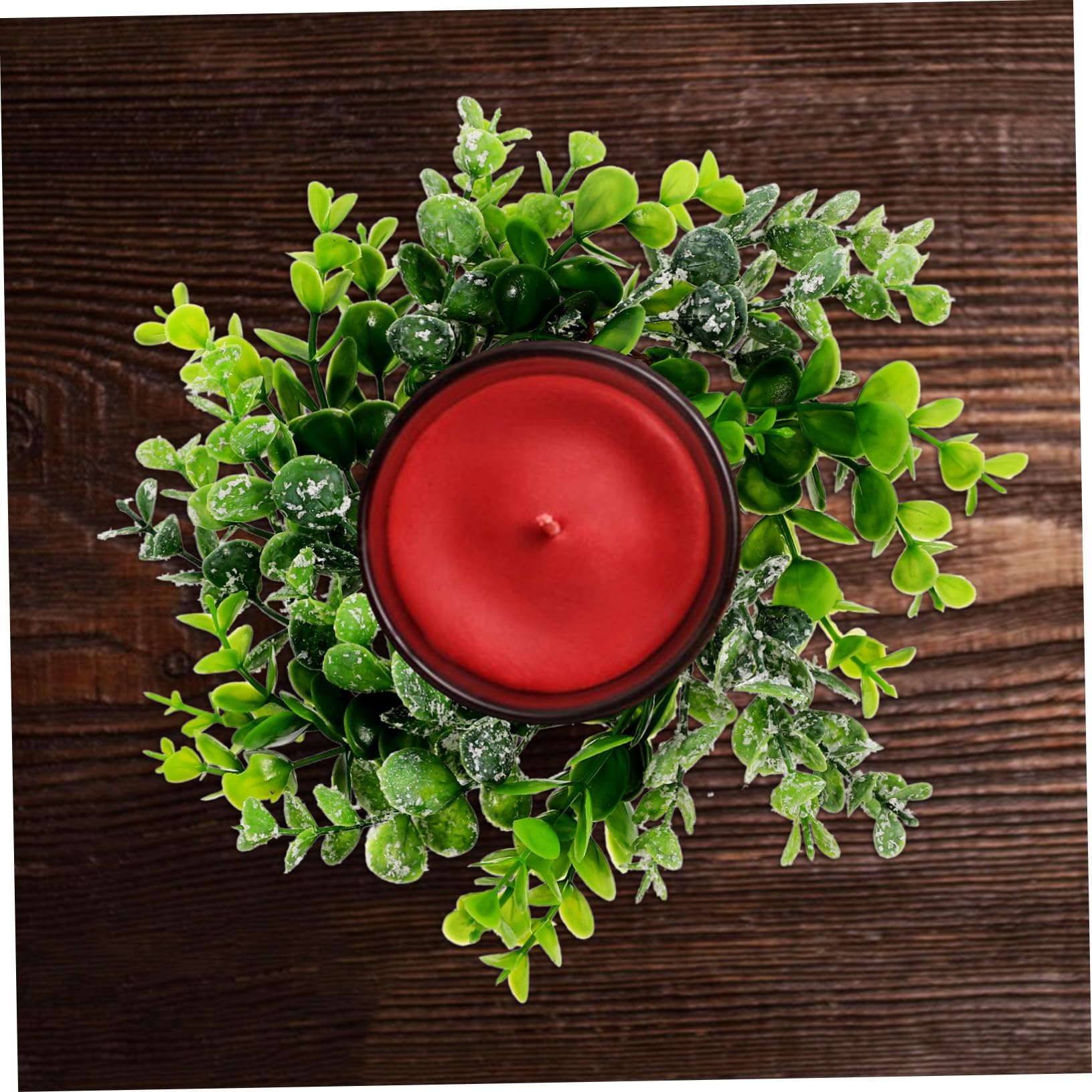 VICASKY 10 Stck. Teiliges Eukalyptus Kerzenring Künstliche Blätterkränze Dekorative Tischgirlande für Partys Hochzeit Weihnachten Langlebig und Naturgetreu Frühlingshafte Wohn und Festdeko