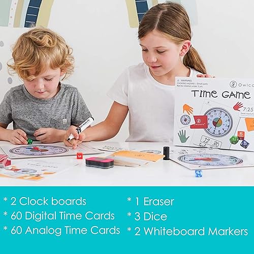 Miniatura 3 de OWLCONIC Juego de reloj y hora para enseñar la hora - Aprende tiempo en poco tiempo, gran recurso educativo para niños, escuela en casa, aula y