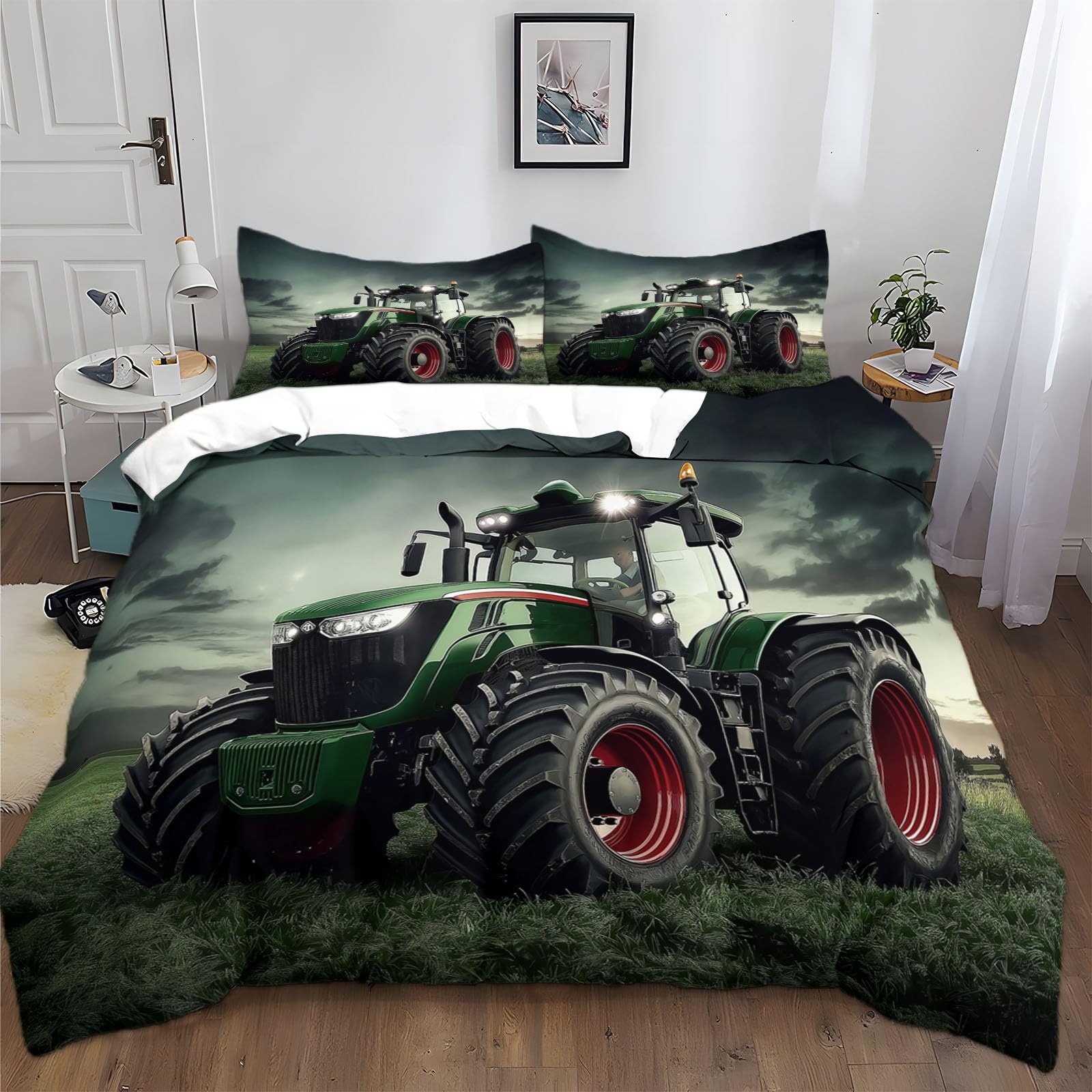 Housse de couette tracteur 220x240 cm : Finis les draps rêches avec cette parure de lit douce