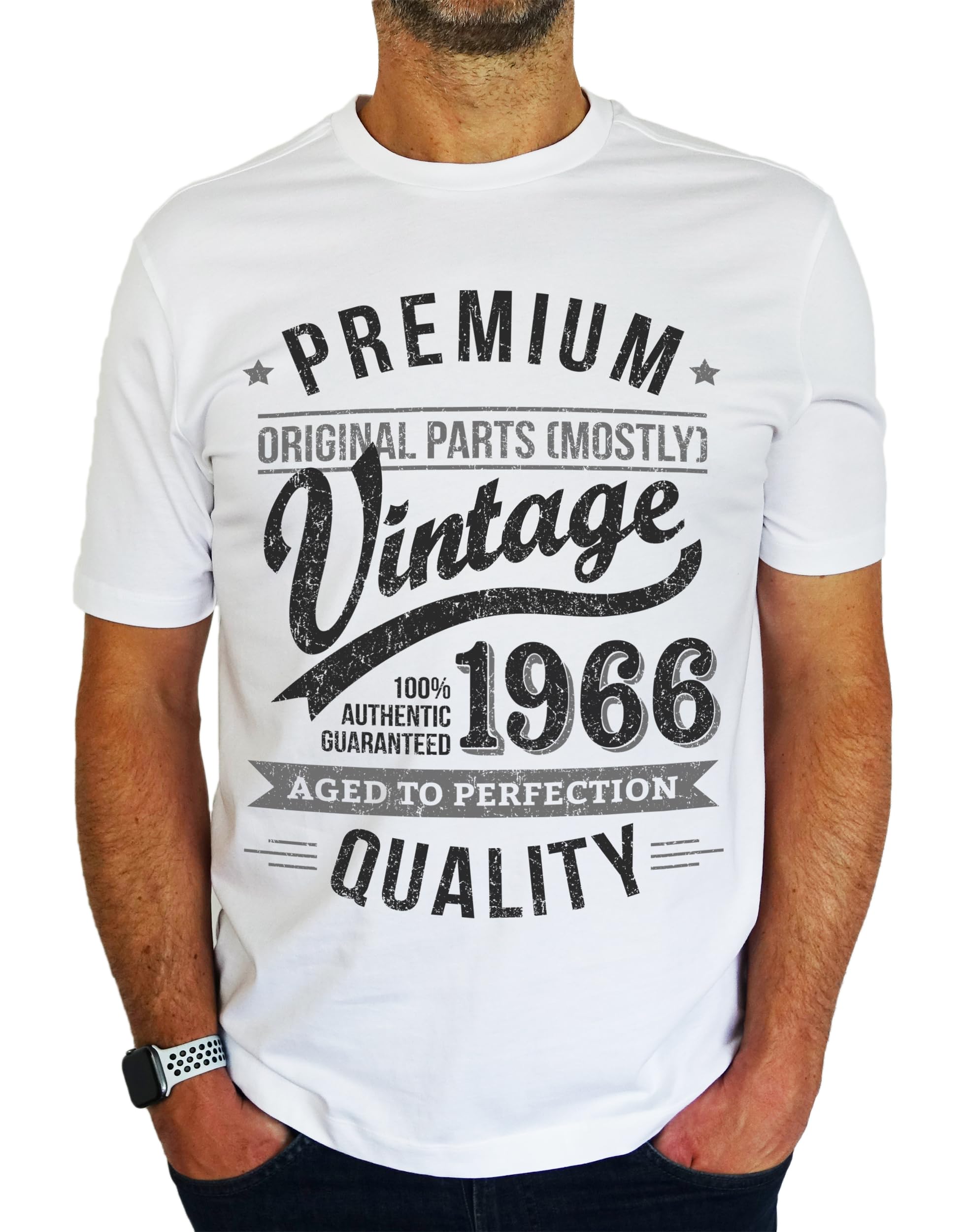 My Generation T-Shirts Men's White 1966 Premium Vintage Year - Aged To Perfection - 60Th Birthday Gift | Present T-Shirt 3XL