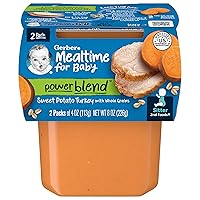 Vista 1 de Gerber Alimento para bebés con puré de batata y pavo, 4 onzas, 2
