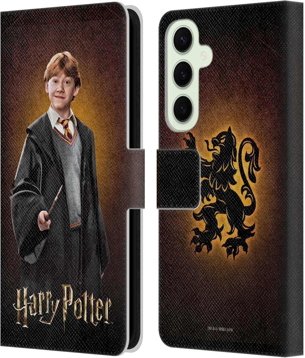 Head Case Designs Officially Licensed Harry Potter Ron Weasley Chamber of Secrets IV Leather Wallet Case Compatible with Samsung Galaxy S25+
