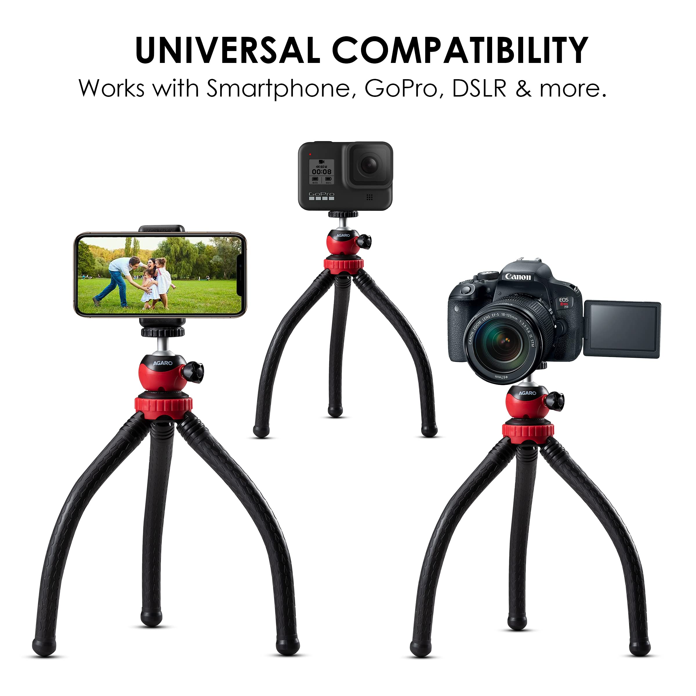 Camera Tripods Onn Flexible Tripod Agaro Tripod Flexible Legs Onn