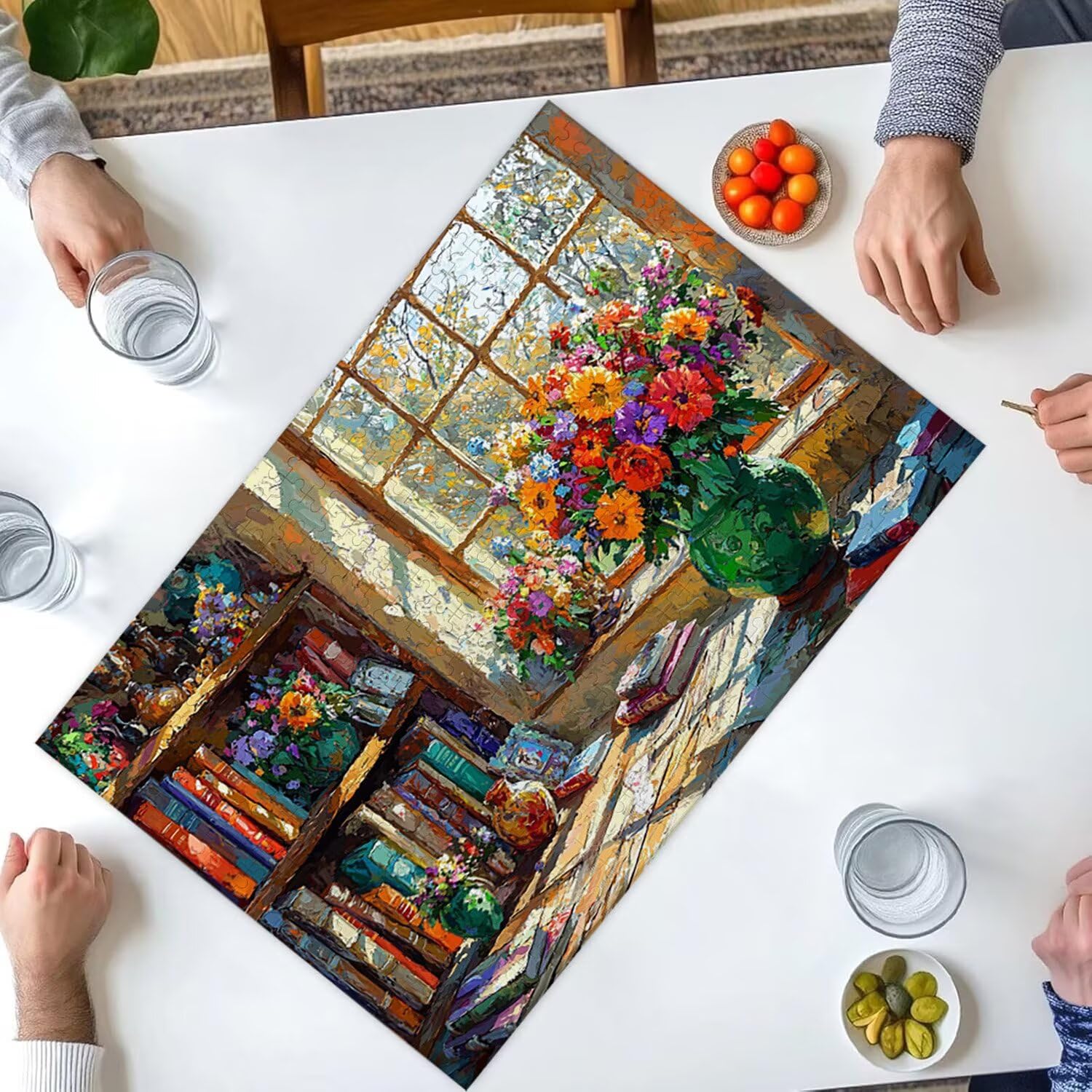 1000 sztuk puzzli, biblioteka 1000 sztuk puzzli dla dorosłych, prezent rocznicowy, prezent świąteczny, dekoracja domu, zapobieganie degeneracji mózgu u osób starszych v-780