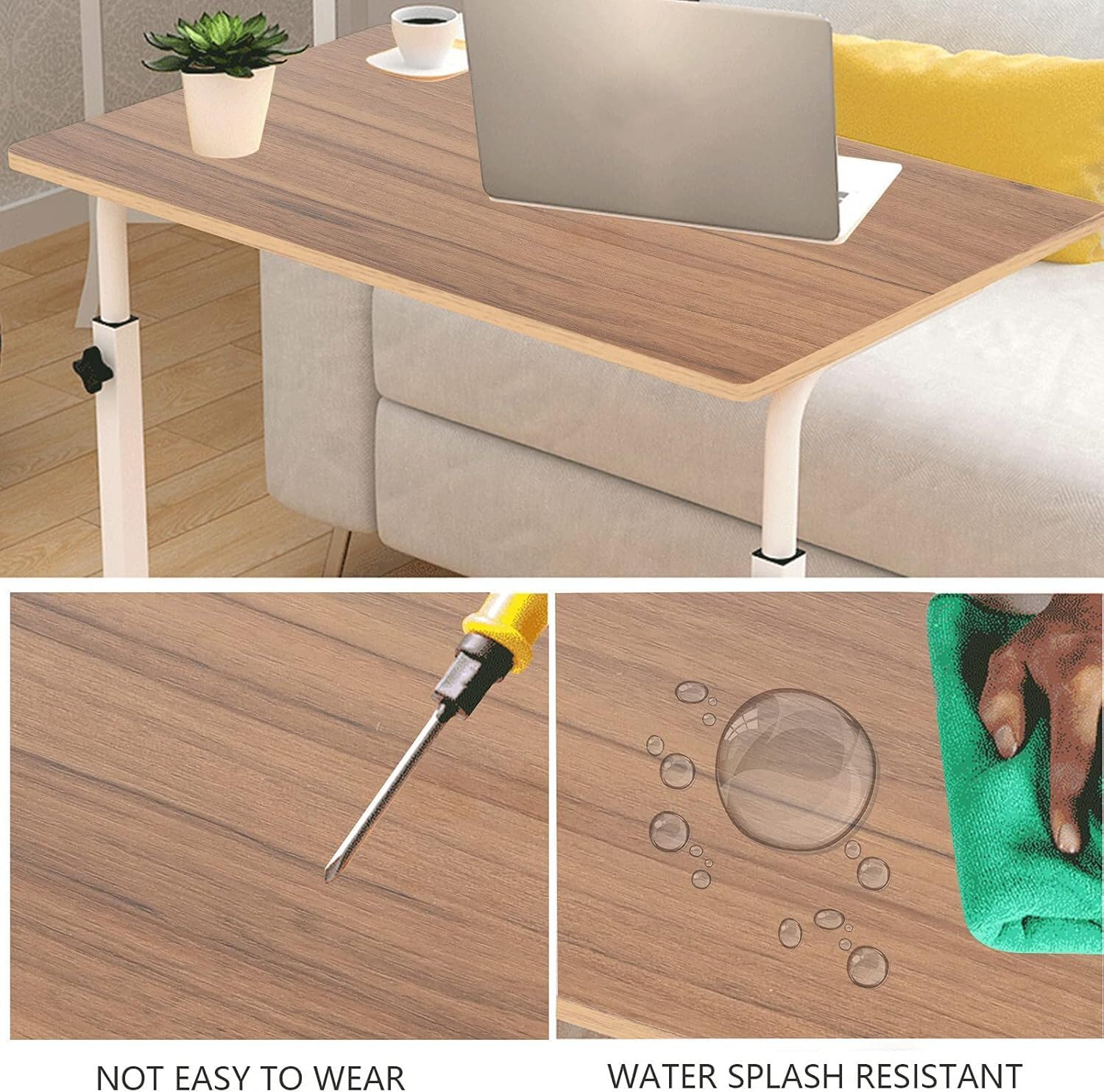 Frilla Tavolo portatile pieghevole – Regolabile in altezza e inclinazione, con superficie ampia – Ideale per letto, divano e smart working | EVOSTUL