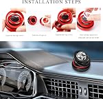 JUSTTOP Car Air Freshener, Solar Energy Air Purifier Autorotation Dashboard Car Interior Decor, Crystal Ball Solar Powered Rotating Aromatherapy Diffuser for Vehicle Home Office (Black)