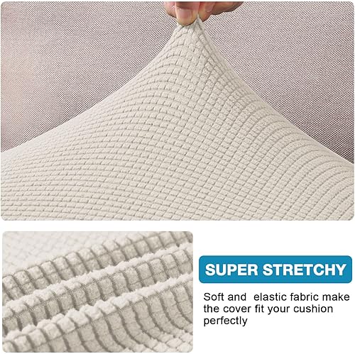 Miniatura 3 de Flamingo P Funda de cojín de asiento de alta elasticidad para sofá, funda de sofá suave y flexible con parte inferior elástica (fundas de cojín de 2