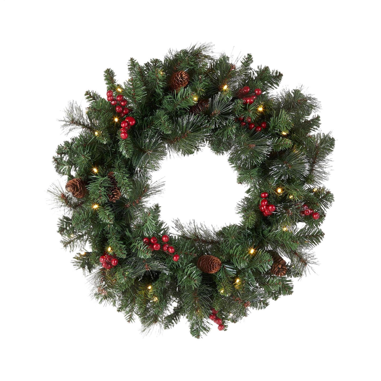 Couronne de Noël lumineuse pour sublimer votre décoration extérieure